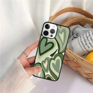 Étui de téléphone vert esthétique