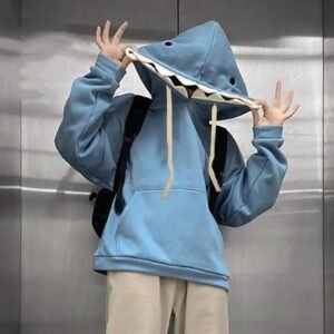 Sweat à capuche bleu Y2K