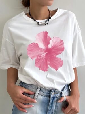 Chemise Y2K à imprimé floral