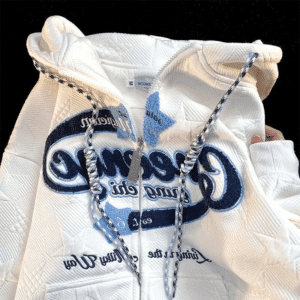 Sweat à capuche entièrement zippé Y2K