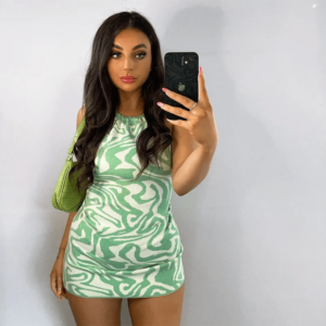 Robe verte Y2k