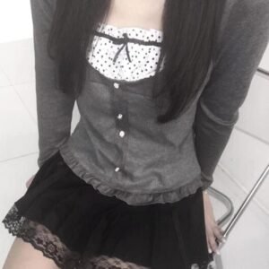 Chemise grise Y2K