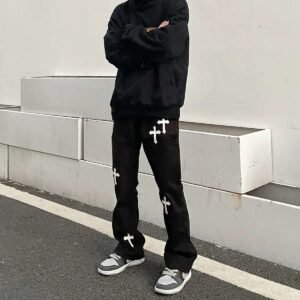 Jeans avec croix