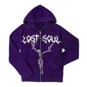 Sweat à capuche zippé Lost Soul Y2K