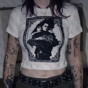 T-shirt punk Y2K Crop Top