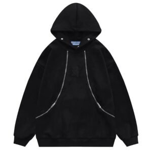 sweat à capuche unicolor vintage Y2K