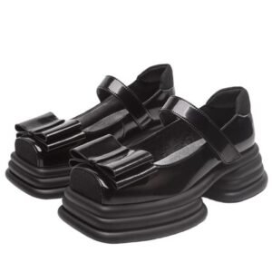 Chaussures à talons épais papillon Y2K