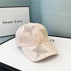 Chapeau en strass papillon Y2K