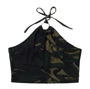 Haut court camouflage Y2K