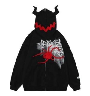 Sweat à capuche Y2K Devil Horn
