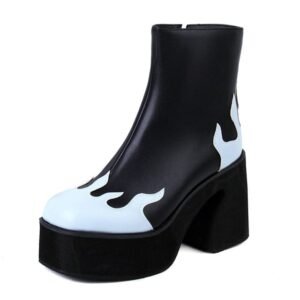 Bottes à plateforme flamme Y2K