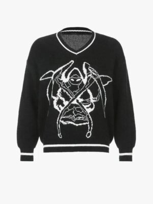 Pulls tricotés gothiques Y2K