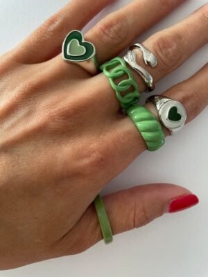 Bague coeur Y2K