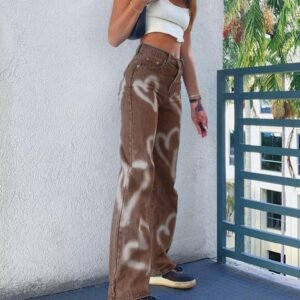 Pantalon cargo taille haute Y2K
