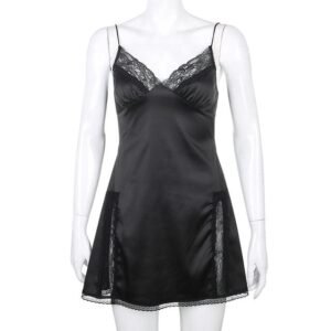 Robe patchwork en dentelle Y2K