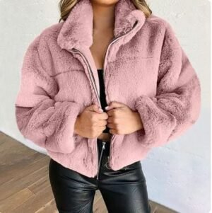 Veste en peluche pardessus Y2K