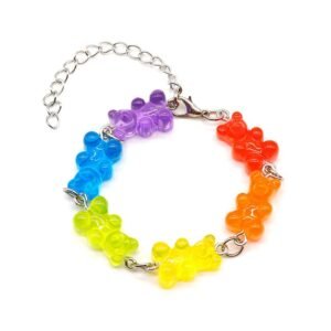 Bracelet arc-en-ciel Y2K