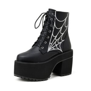 Bottes à plateforme araignée Y2K