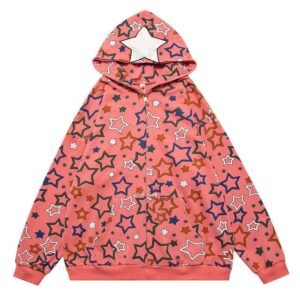 Sweat à capuche étoile Y2K