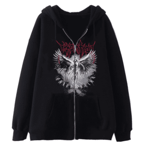 Sweat à capuche zippé Y2K